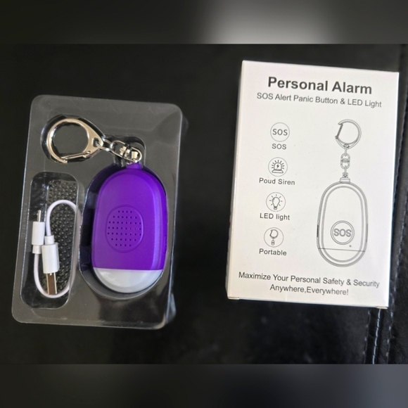None Other - 3/$15 Purple Personal Alarm with Keychain NWT